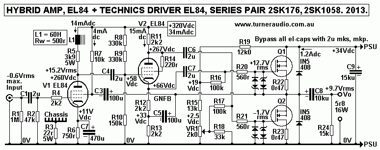 2sk1058 усилитель схема